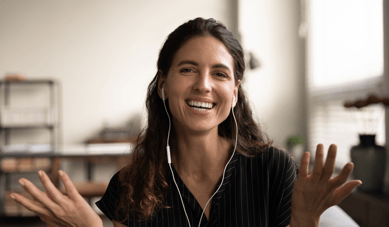 young woman representing social listening